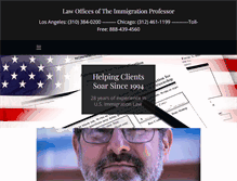 Tablet Screenshot of immigrationprofessor.com